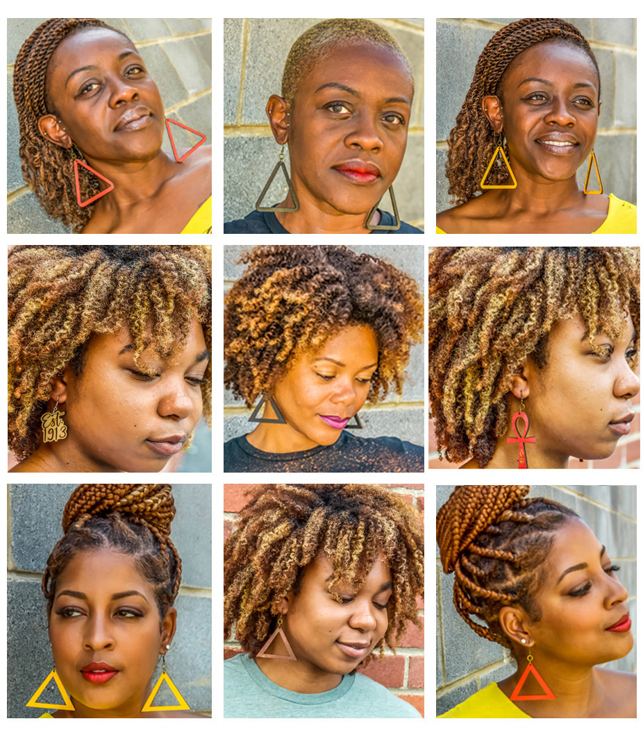 Wooden Delta Sigma Theta Earrings