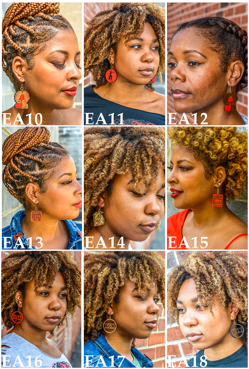 Wooden Delta Sigma Theta Earrings