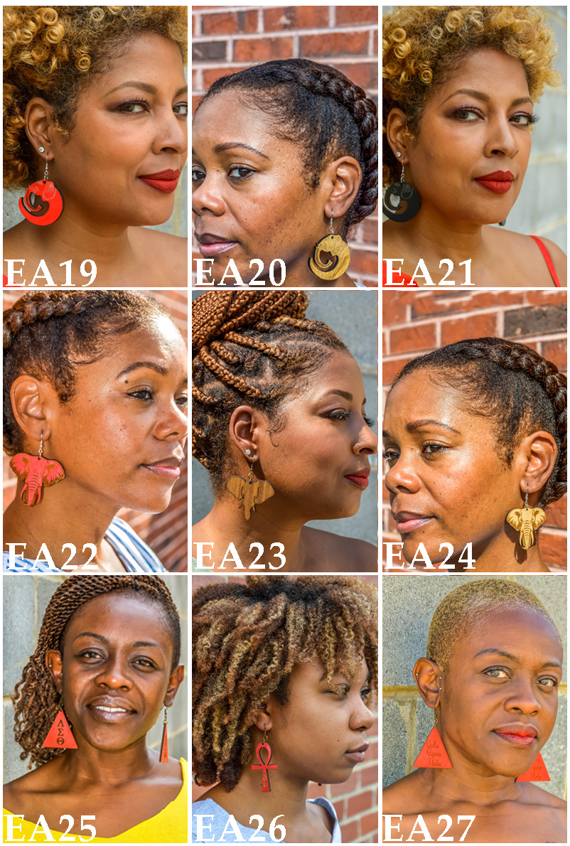 Wooden Delta Sigma Theta Earrings