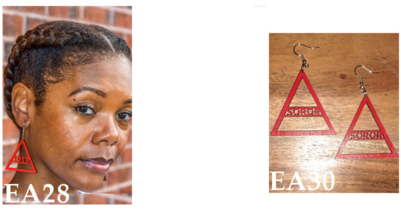 Wooden Delta Sigma Theta Earrings