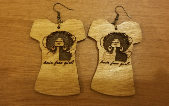 Hair Free Girl earrings