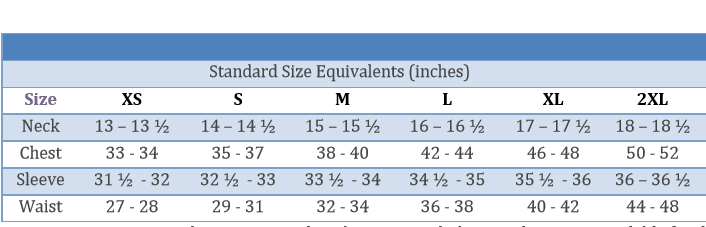 Fruit Of The Loom Undershirt Size Chart