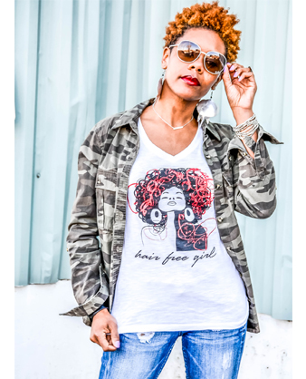 Hair Free Girl tee